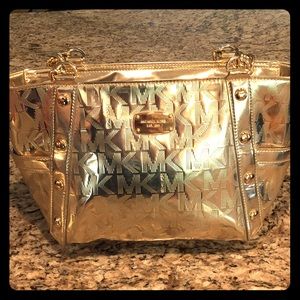 Michael Kors Delancy Pale Gold Tote